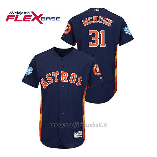 Maglia Baseball Uomo Houston Astros Collin Mchugh 2019 Entrenamiento De Primavera Flex Base Blu